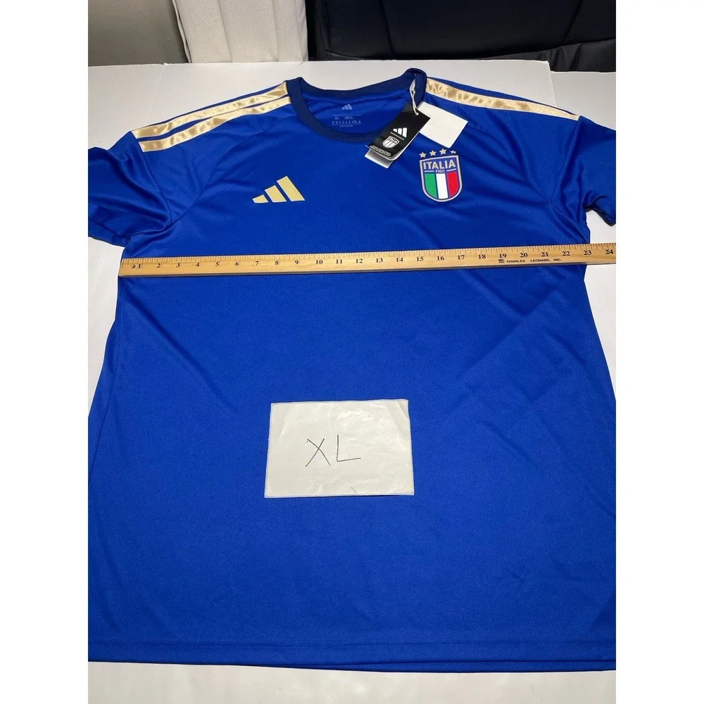Adidas Italy Soccer Team Men's Home Fan Jersey Blue Size XL  New